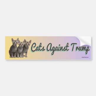 Cats Against Trump Bumper Sticker