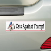 "Cats Against Trump" Bumpersticker Bumper Sticker (On Car)