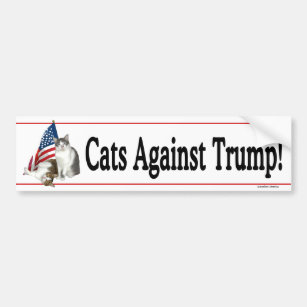 "Cats Against Trump" Bumpersticker Bumper Sticker