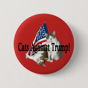 "Cats Against Trump" Button