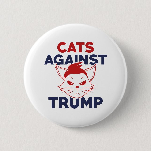Cats Against Trump Button (Front)