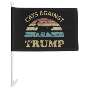 Cats Against Trump Car Flag