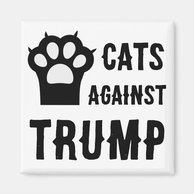 Cats Against Trump Refrigerator Magnet (Front)