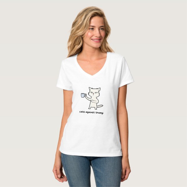 Cats Against Trump T-Shirt (Front Full)