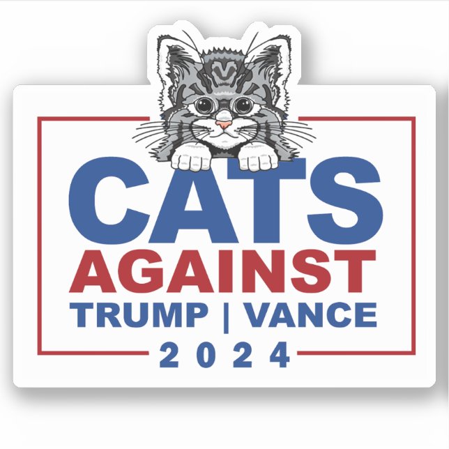 Cats Against Trump Vance Sticker (Front)
