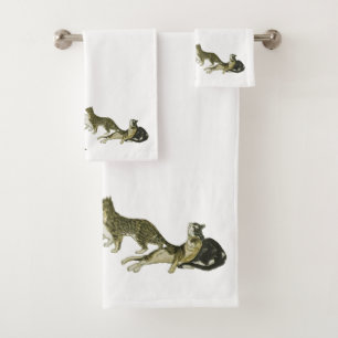 Cats, Alexandre Steinlen Bath Towel Set