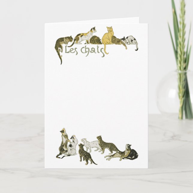 Cats, Alexandre Steinlen Card (Front)