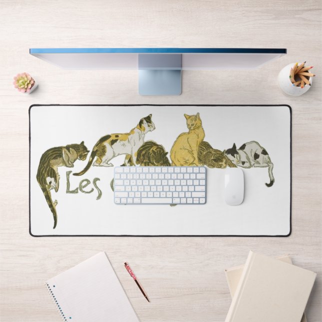 Cats, Alexandre Steinlen Desk Mat (Office 1)