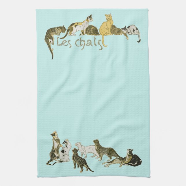 Cats, Alexandre Steinlen Kitchen Towel (Vertical)