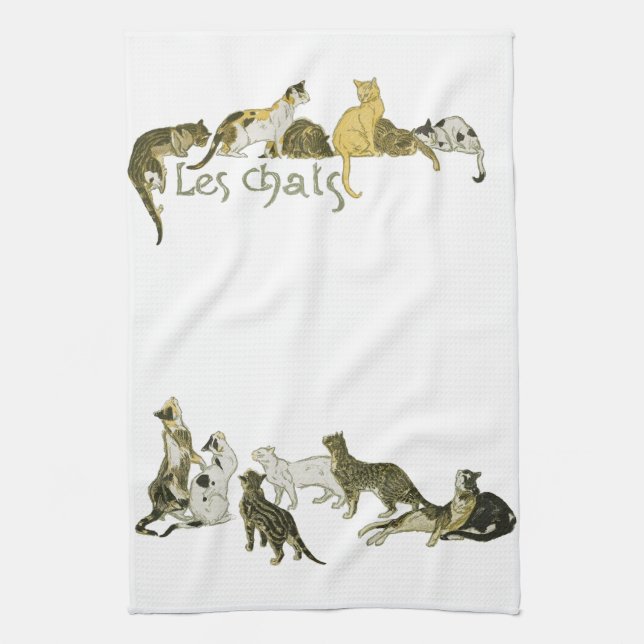 Cats, Alexandre Steinlen Towel (Vertical)