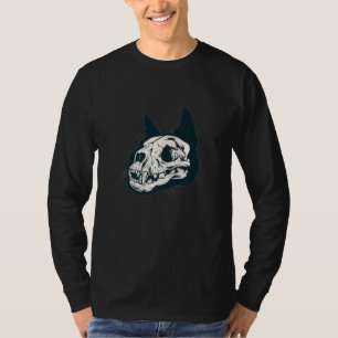 Cats Anatomy from the Head Cats Skull Horror T-Shirt