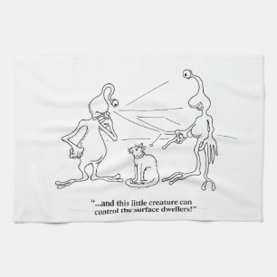 Cats and Aliens Towel