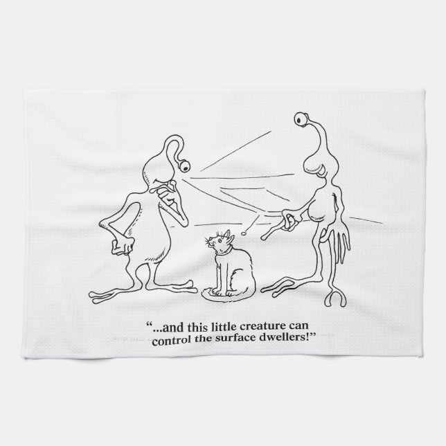 Cats and Aliens Towel (Horizontal)