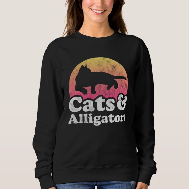 Cats and Alligators Alligator for Men Women Boys o Sweatshirt (Front)