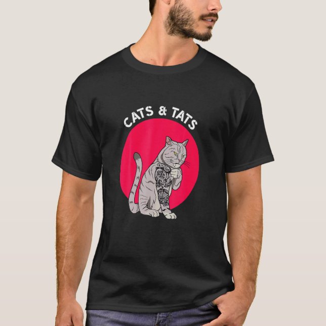 Cats And Ats Cat Attoo  Ee Cats A T-Shirt (Front)
