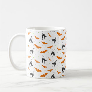 Cats and Bats Halloween Coffee Mug