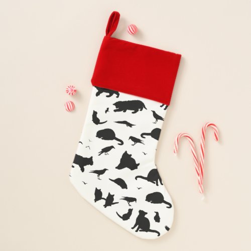 Cats and Birds Christmas Stocking