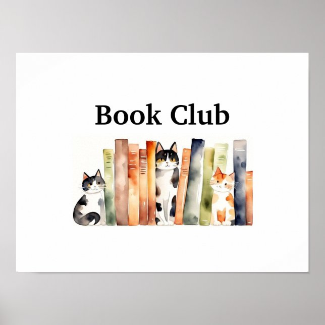 Cats and Books: Book Club Poster (Front)