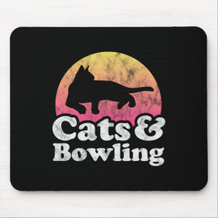 Cats And Bowling Men's Or Women's Cat And Bowling Mouse Pad
