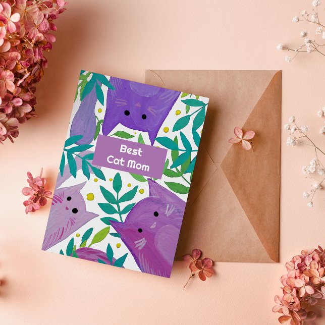 Cats and branches Best cat mom day Holiday Card (Creator Uploaded)