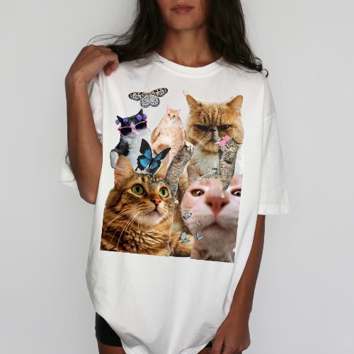 Cats and butterflies Collage Shirt