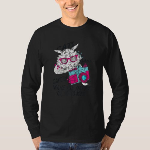 Cats And Cameras Make Me Happy You Not So Much Vin T_Shirt