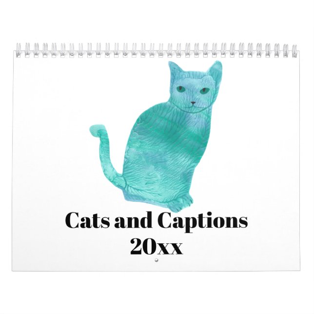 Cats and Captions Fun Humor Calendar Any Year (Cover)
