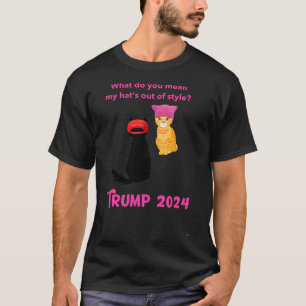 Cats And Cat Ladies For Trump 2024 Funny T-Shirt