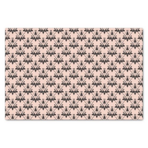 Cats and Catnip Damask Look Pattern Tissue Paper