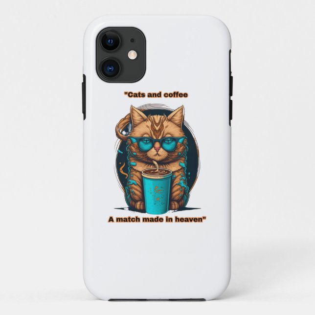 Cats and coffee - a match made in heaven Case-Mate iPhone case (Back)