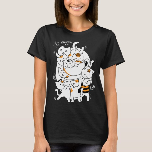 Cats and Coffee T-Shirt (Front)