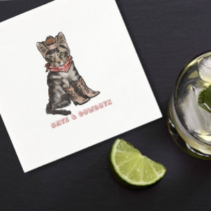 cats and cowboys napkins