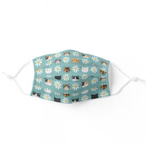 Cats and Daisies Adult Cloth Face Mask