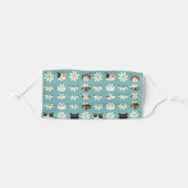 Cats and Daisies Adult Cloth Face Mask (Front, Folded)