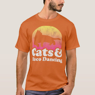 Cats and Disco Dancing Mens or Womens Cat T-Shirt