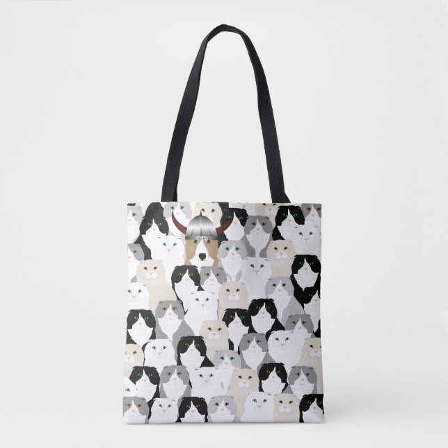 Cats and Dog Allover Tote Bag (Front)
