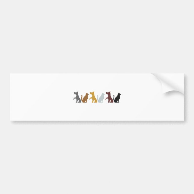 Cats and Dogs cartoon pattern Bumper Sticker (Front)