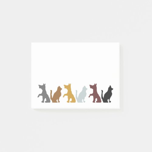 Cats and Dogs cartoon pattern Post_it Notes