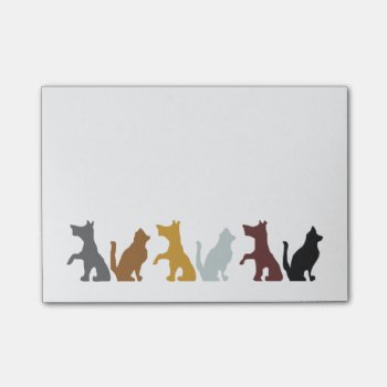 Cats And Dogs Cartoon Pattern Post-it Notes by Ixodoi_Art at Zazzle