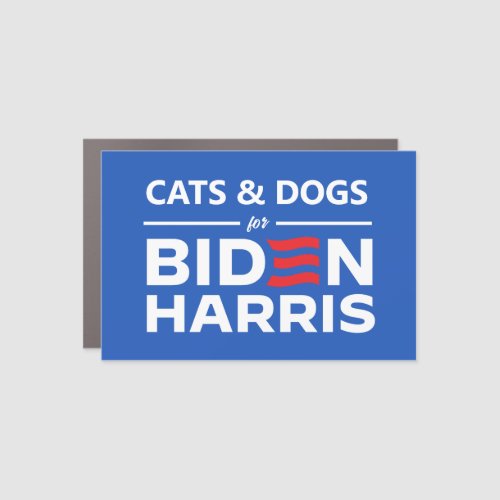 Cats and Dogs for Biden Harris Car Magnet