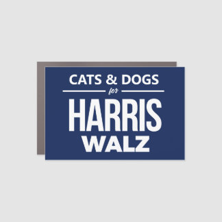 Cats and Dogs for Harris Walz Car Magnet