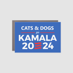 Cats and Dogs for Kamala Harris Car Magnet
