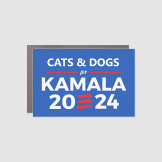 Cats and Dogs for Kamala Harris Car Magnet