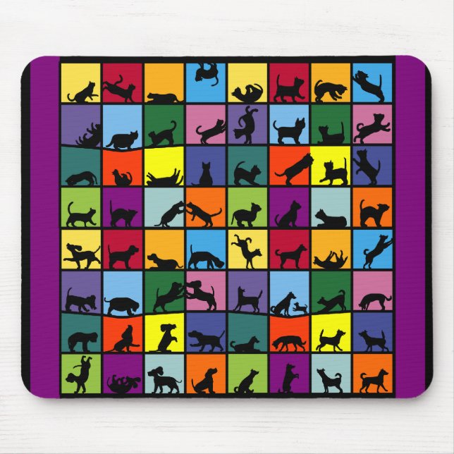 Cats and Dogs Mouse Pad (Front)
