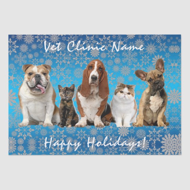 Cats and Dogs Veterinarian   Tissue Paper (Front)