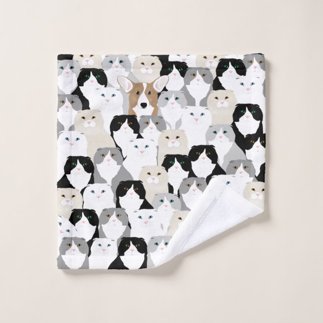 Cats and Dogs Wash Cloth (Wash Cloth)