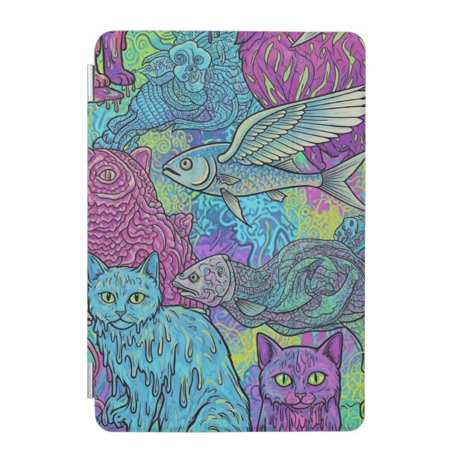  Cats and fish-birds by Natasha Us   iPad Mini Cover (Front)