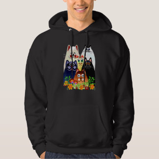 Cats and flower hoodie