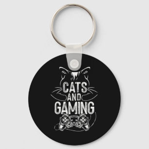 Cats And Gaming Funny For Gamer, Cat Lover, Cat Mo Keychain