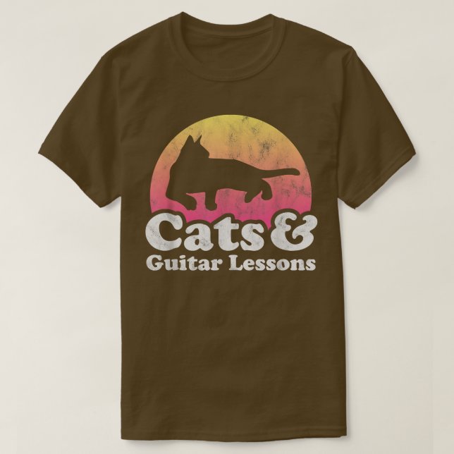 Cats and Guitar Lessons Cat and Guitar Lesson  T-Shirt (Design Front)